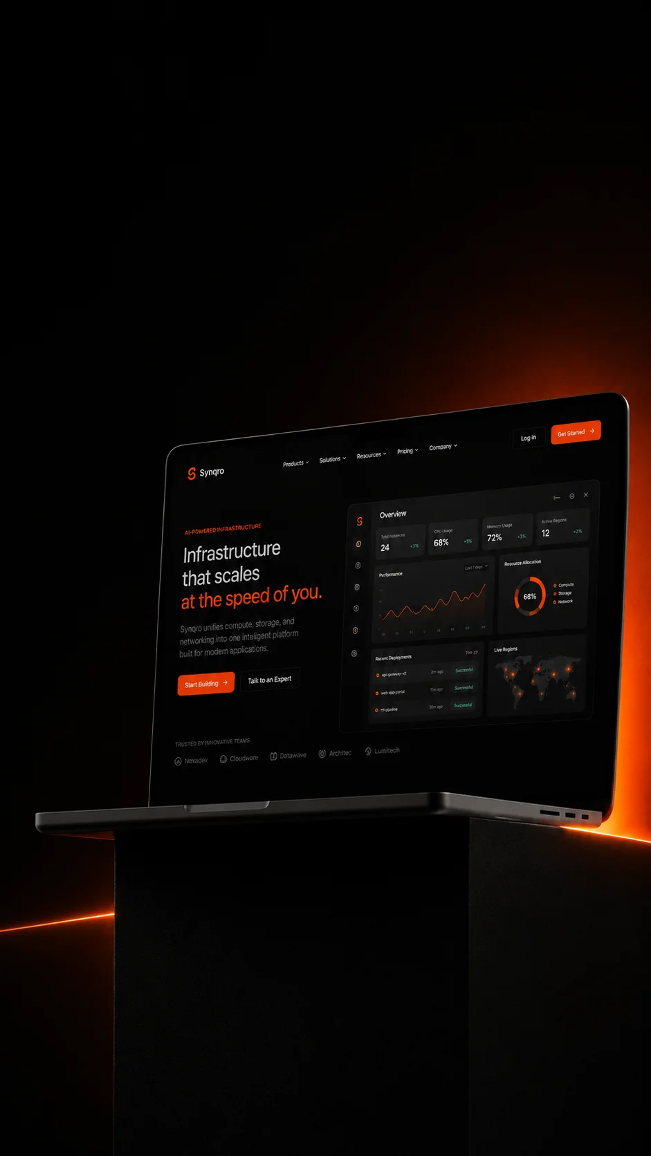 Site profissional criado pela KCLOCK exibido em desktop, tablet e celular